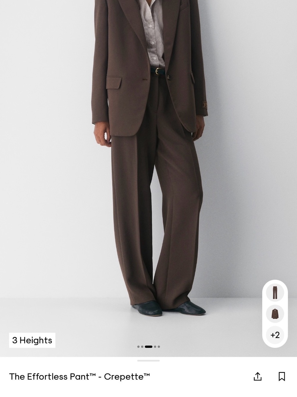 Aritzia The Effortless High-Rise Crepette Rich Mocha Brown